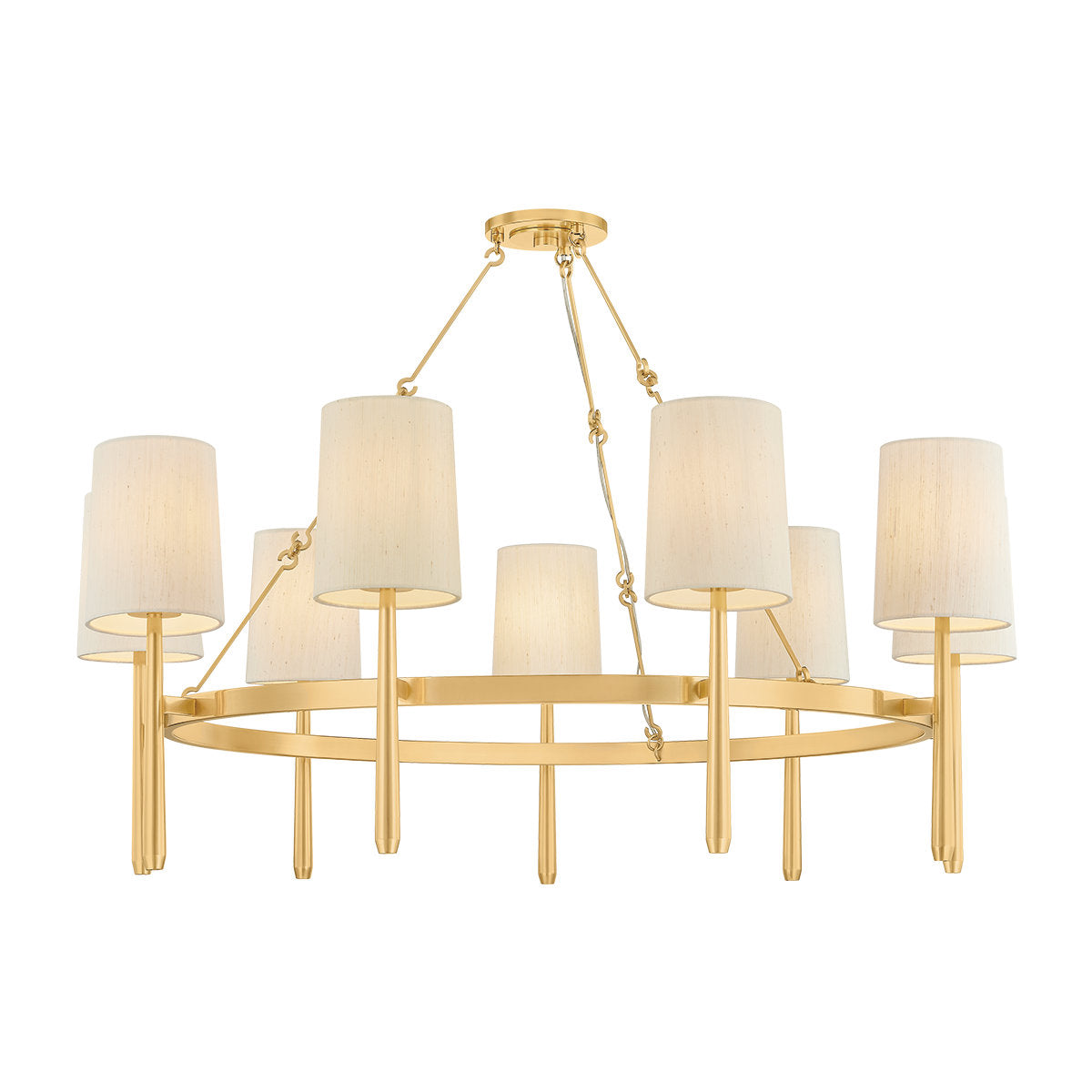 Bridgeton Chandelier in Aged Brass