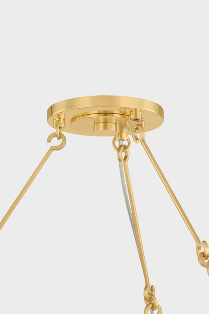 Bridgeton Chandelier in Aged Brass