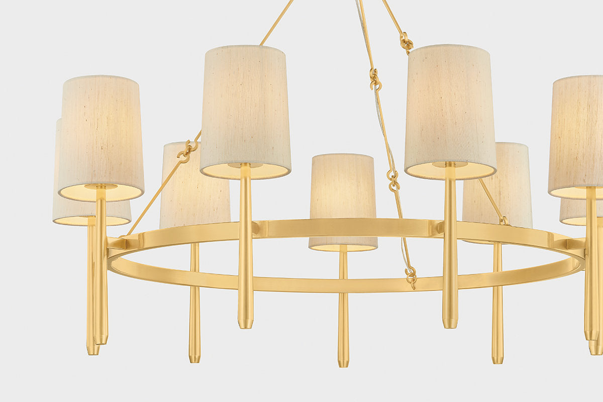 Bridgeton Chandelier in Aged Brass