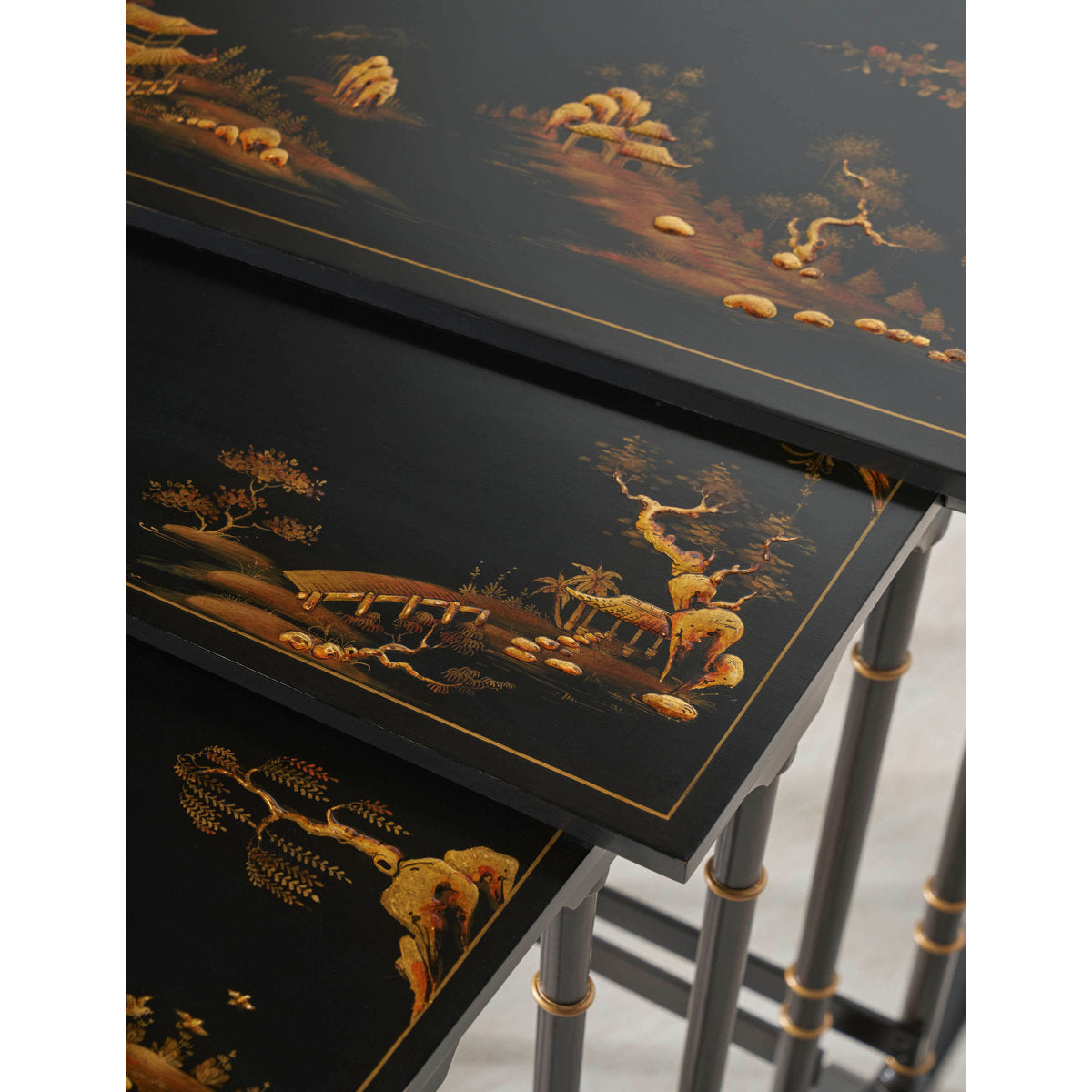 Brushwork Solid Wood Nesting End Table