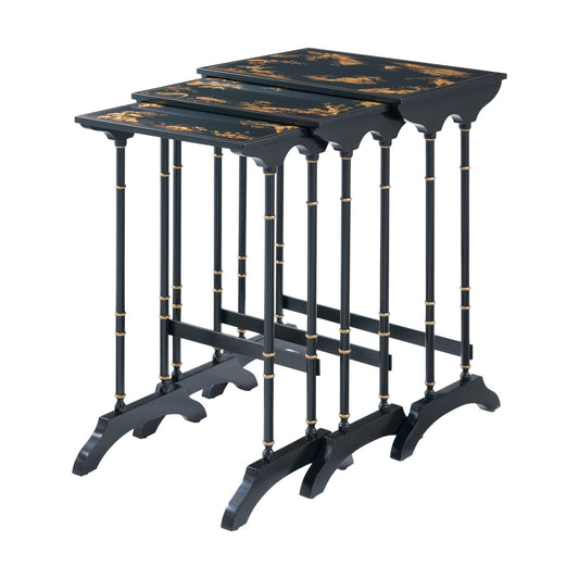 Brushwork Solid Wood Nesting End Table