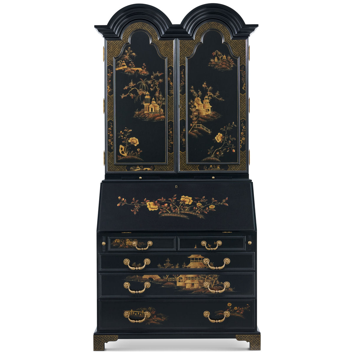 Brushwork Solid Wood Secretary Desk
