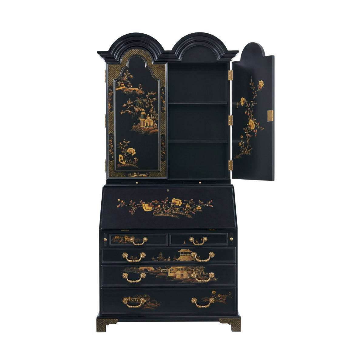Brushwork Solid Wood Secretary Desk