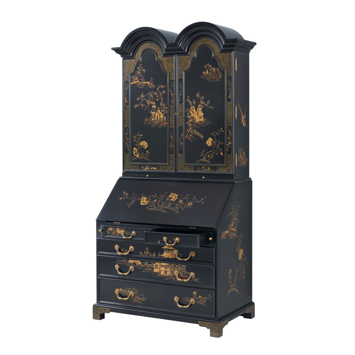 Brushwork Solid Wood Secretary Desk