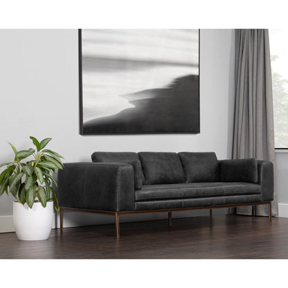 Burr Leather Sofa