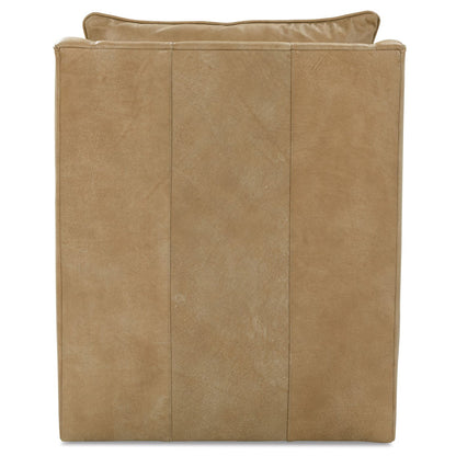 Butterscotch Kara Leather Swivel Glider