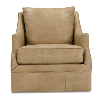 Butterscotch Kara Leather Swivel Glider