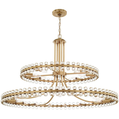 Crystorama Lighting Group Clover 24 Light 39" Wide Ring Chandelier with Glass Ball Accents