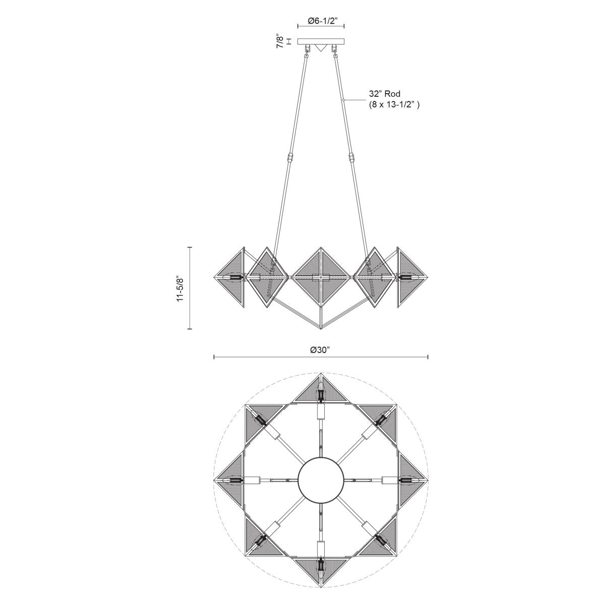 Cairo 8 - Light Chandelier