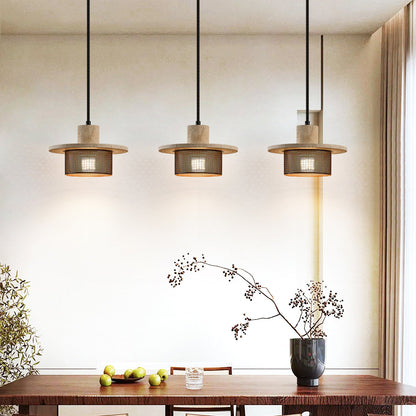 Caldera Travertine Mesh Pendant Lamp