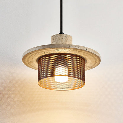 Caldera Travertine Mesh Pendant Lamp