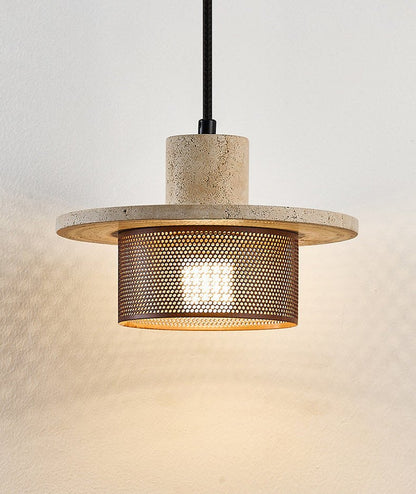 Caldera Travertine Mesh Pendant Lamp