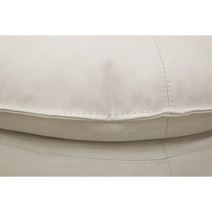 Callie Round Leather Ottoman