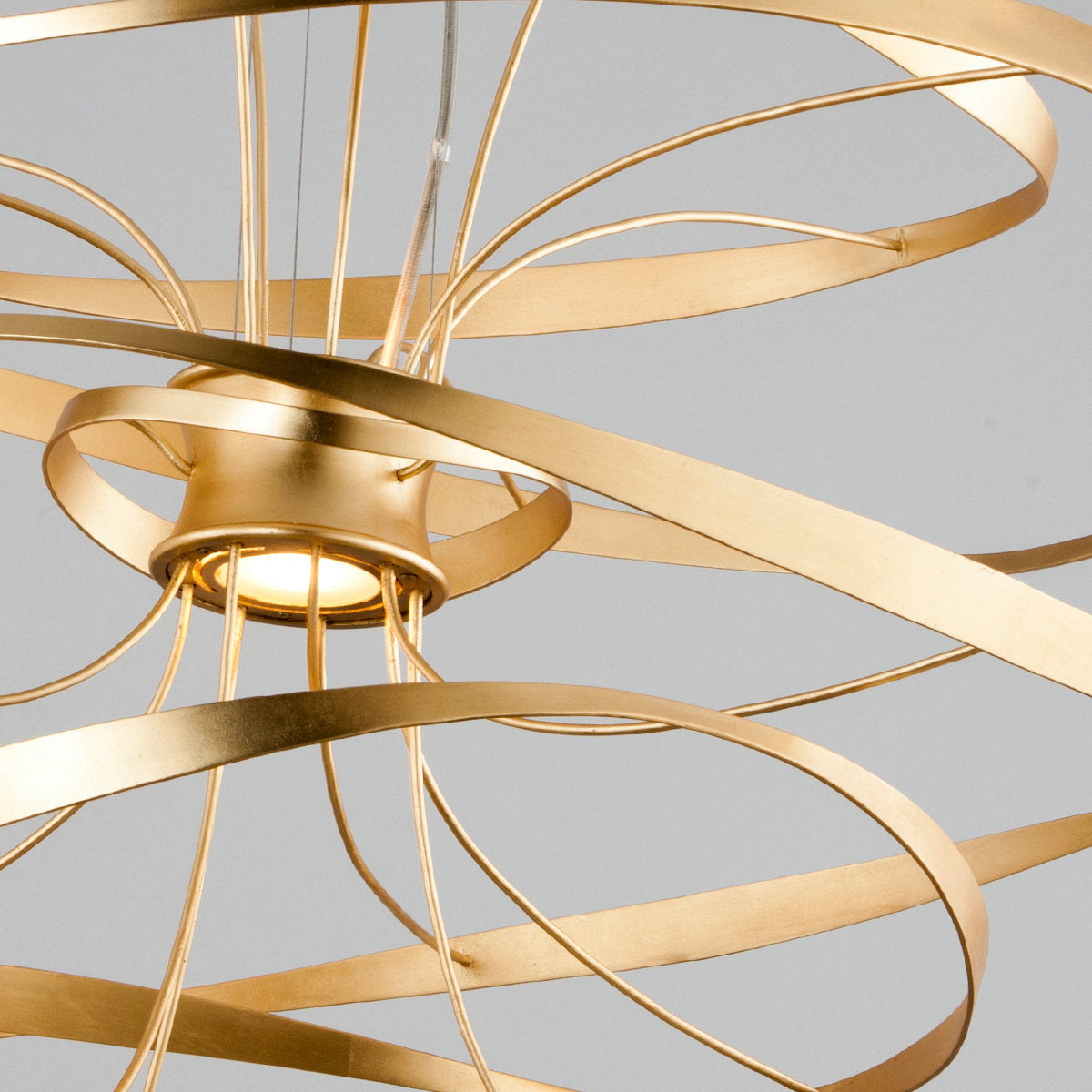 Calligraphy 2-Light Unique / Statement Geometric LED Chandelier
