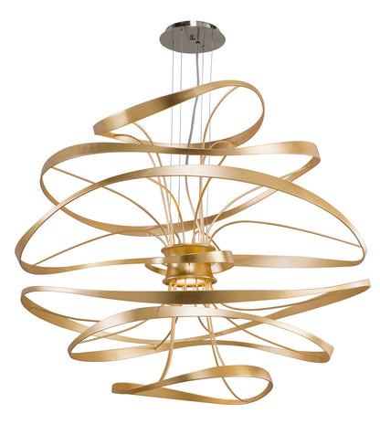 Calligraphy 2-Light Unique / Statement Geometric LED Chandelier