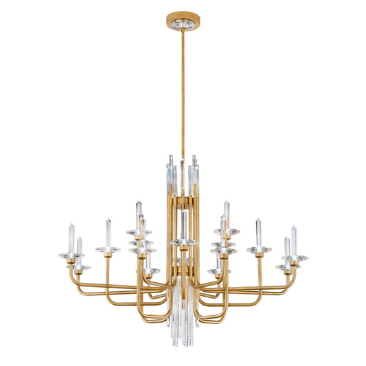Calliope 16 Light Crystal LED Linear Chandelier