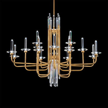 Calliope 16 Light Crystal LED Linear Chandelier