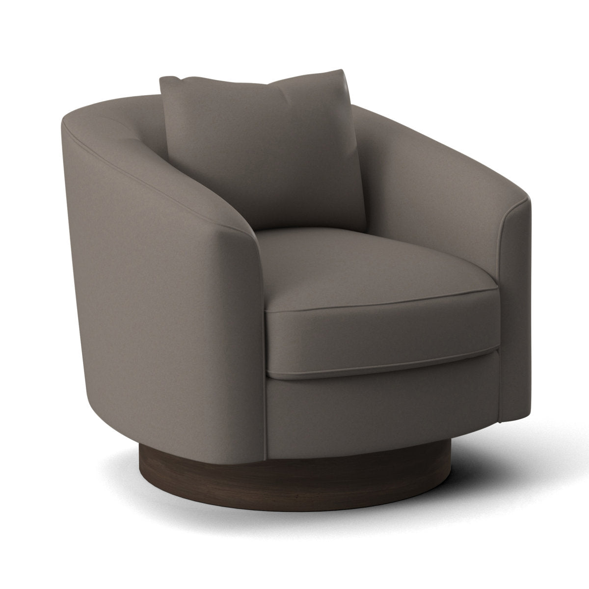 Camino 32'' Wide Genuine Leather Top Grain Leather Swivel Barrel Chair