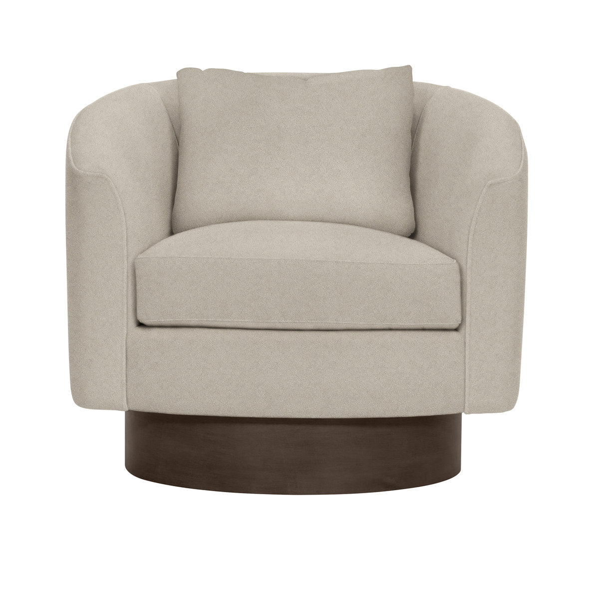 Camino 32'' Wide Genuine Leather Top Grain Leather Swivel Barrel Chair