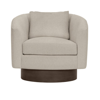 Camino 32'' Wide Genuine Leather Top Grain Leather Swivel Barrel Chair