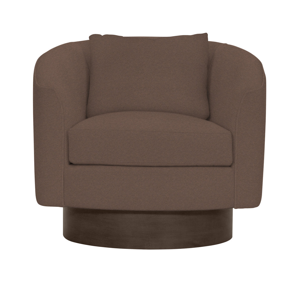 Camino 32'' Wide Genuine Leather Top Grain Leather Swivel Barrel Chair