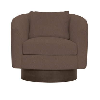 Camino 32'' Wide Genuine Leather Top Grain Leather Swivel Barrel Chair