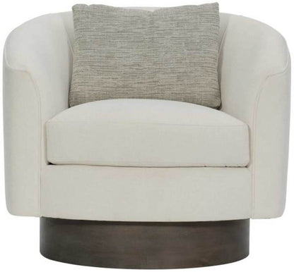 Camino Leather Swivel Barrel Chair