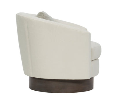 Camino Leather Swivel Barrel Chair