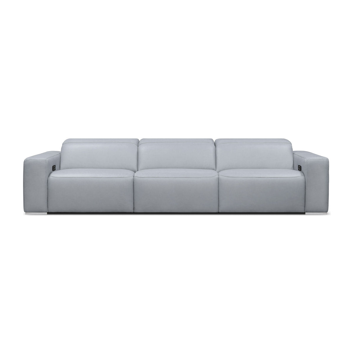 Capri 124'' Genuine Leather Square Arm Reclining Sofa