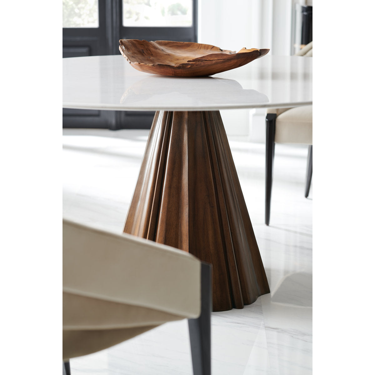 Caracole Classic Round Stone Dining Table
