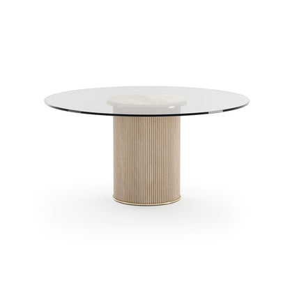 Caracole Round Stone Dining Table