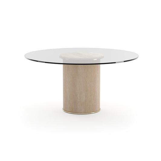 Caracole Round Stone Dining Table