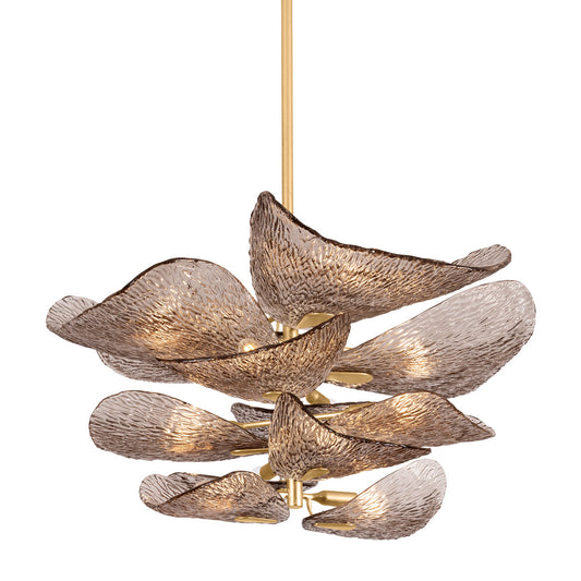Cardiff Chandelier in Vintage Gold Leaf