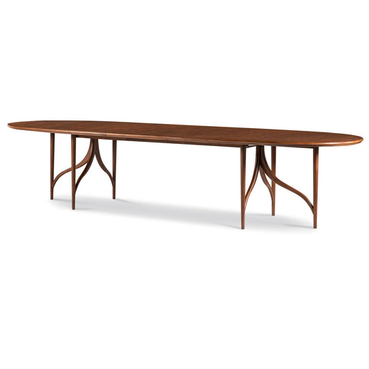 Carrier And Company Oval Walnut Wood Dining Table