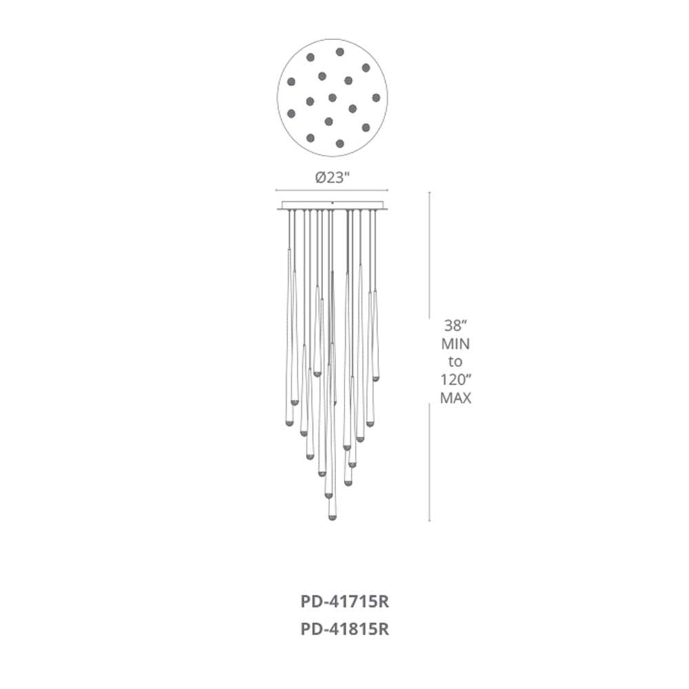 Cascade 15 - Light LED Chandelier