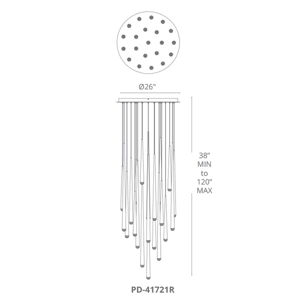 Cascade 21 - Light LED Chandelier