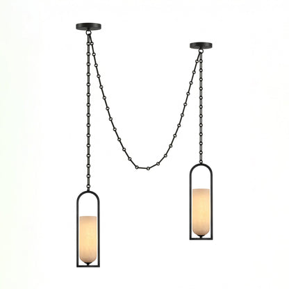 Cascading Chain Lantern Chandelier