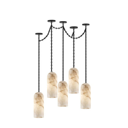 Cascading Chain Capsule Chandelier