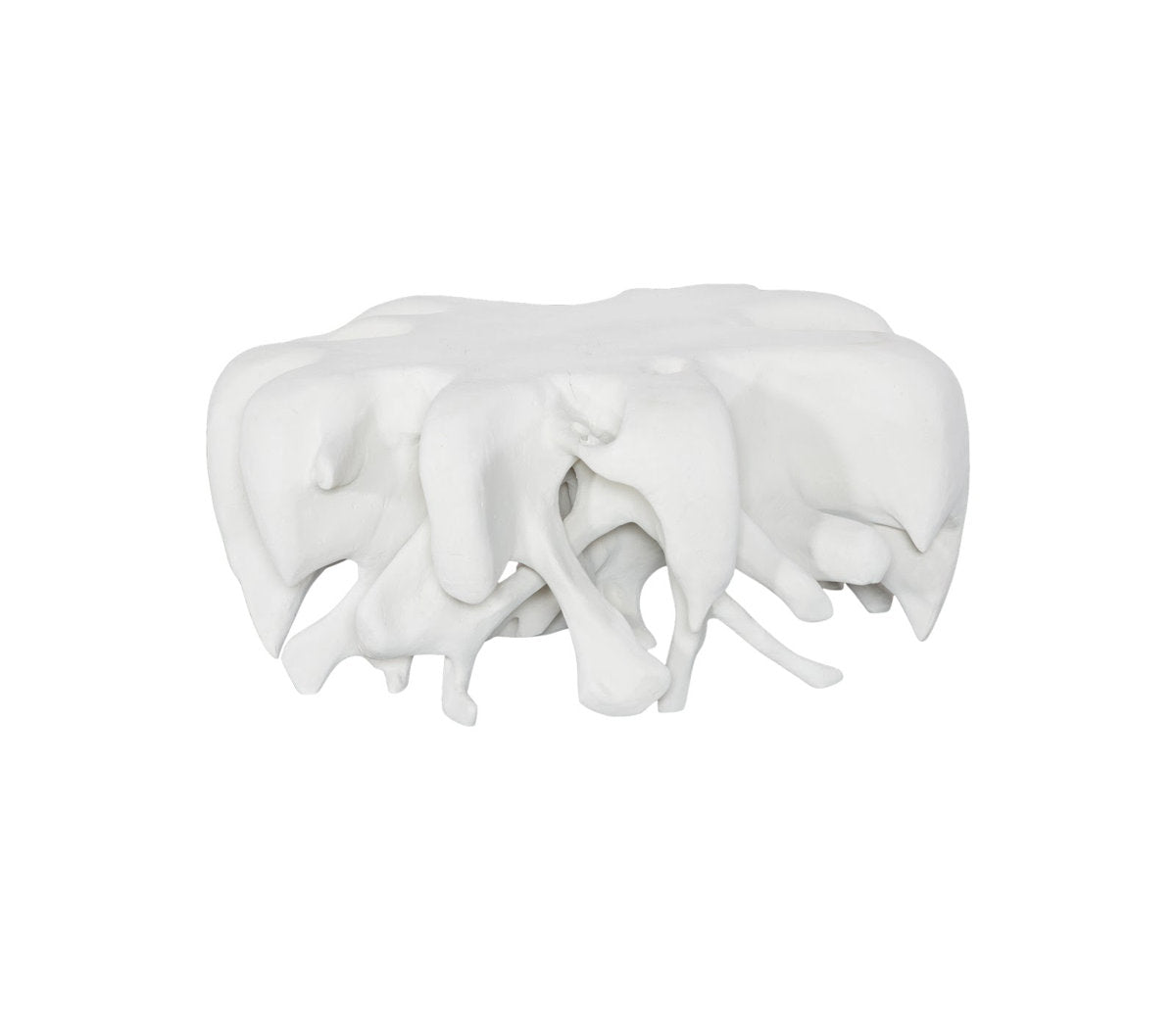 Cast Coffee Table Round, White Stone