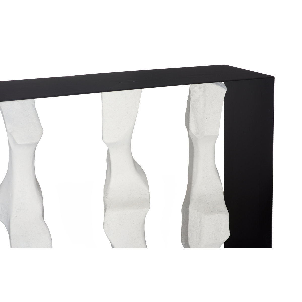 Cast Women Metal Framed Console, Roman Stone