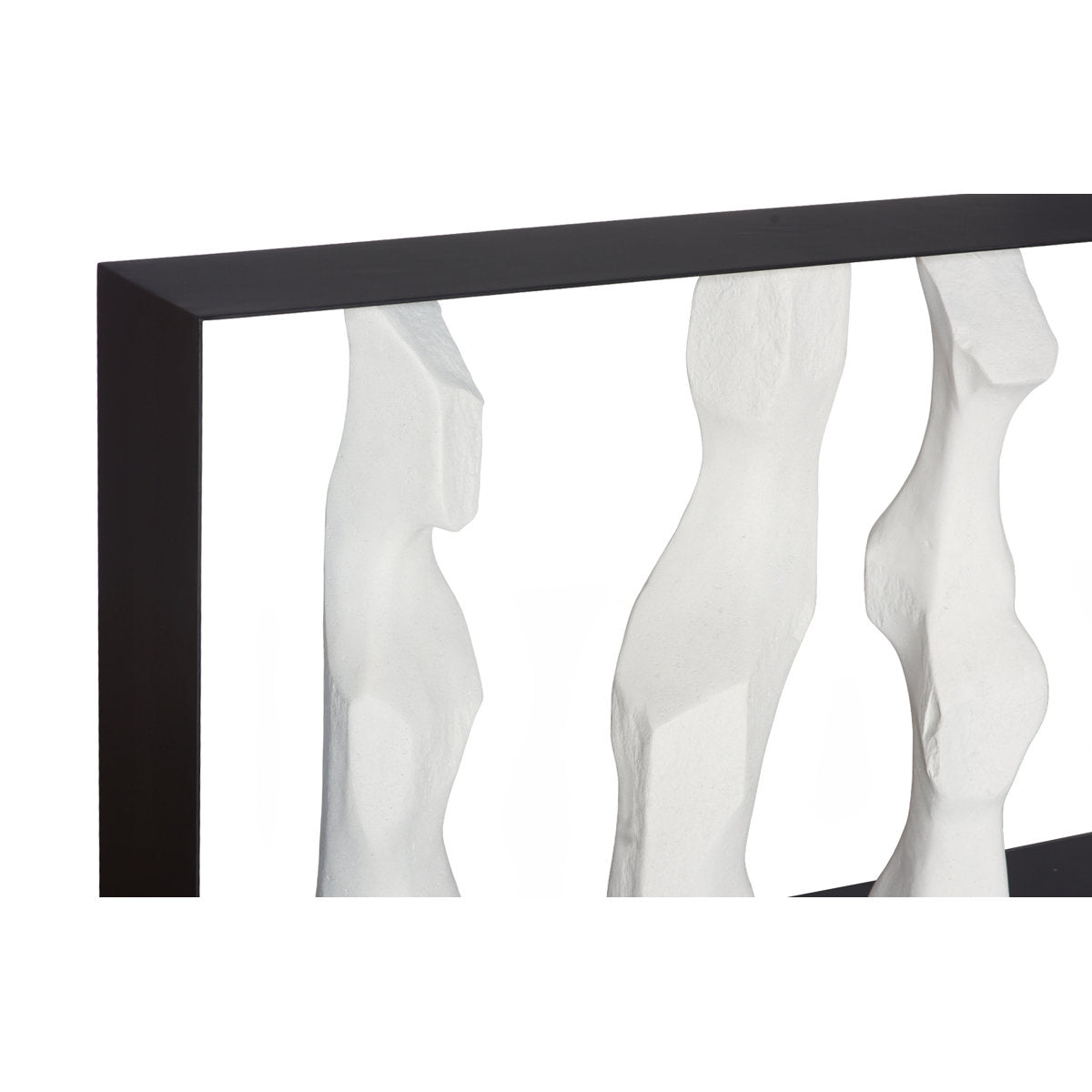 Cast Women Metal Framed Console, Roman Stone
