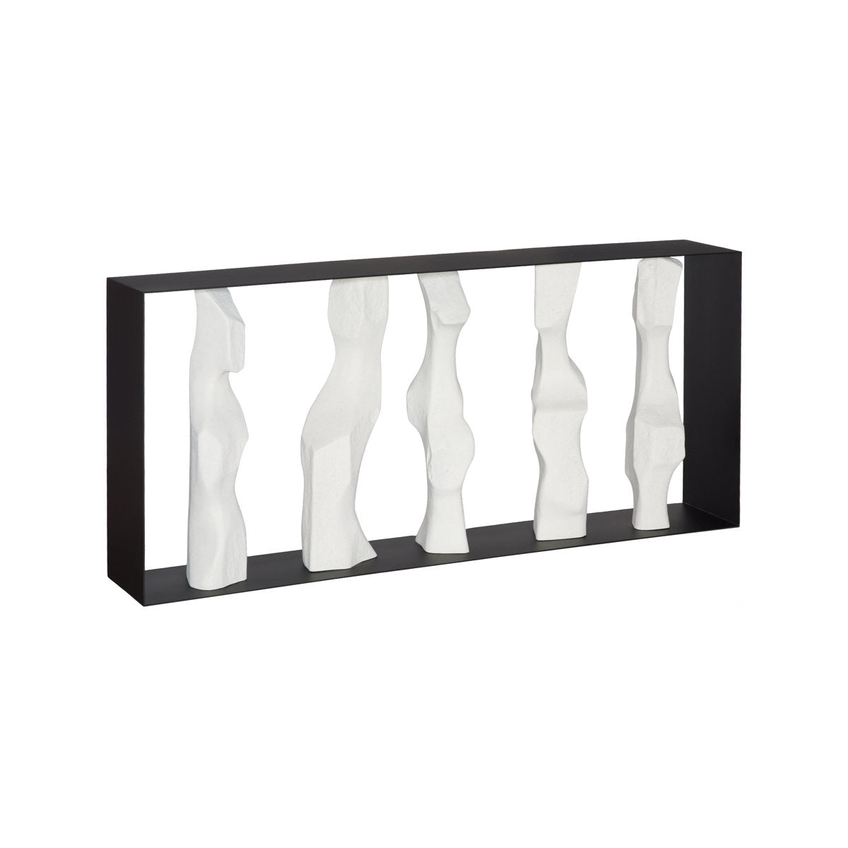 Cast Women Metal Framed Console, Roman Stone