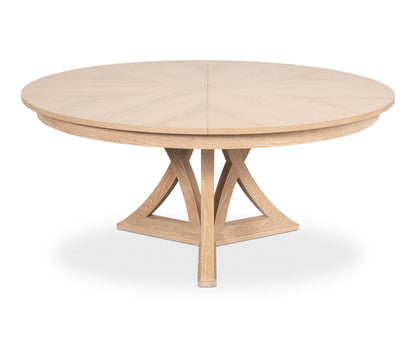 Casual Round Solid Oak Dining Table
