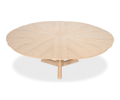 Casual Round Solid Oak Dining Table