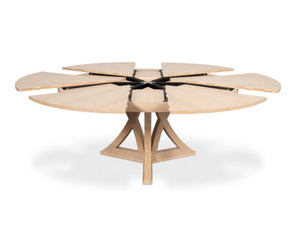 Casual Round Solid Oak Dining Table