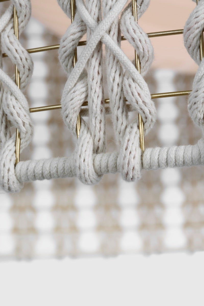 Catania 30" Hanging Shade With Cream Braided Rope