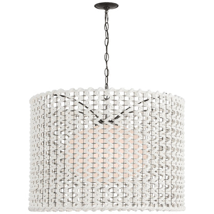 Catania 40" Hanging Shade With Cream Woven Rope