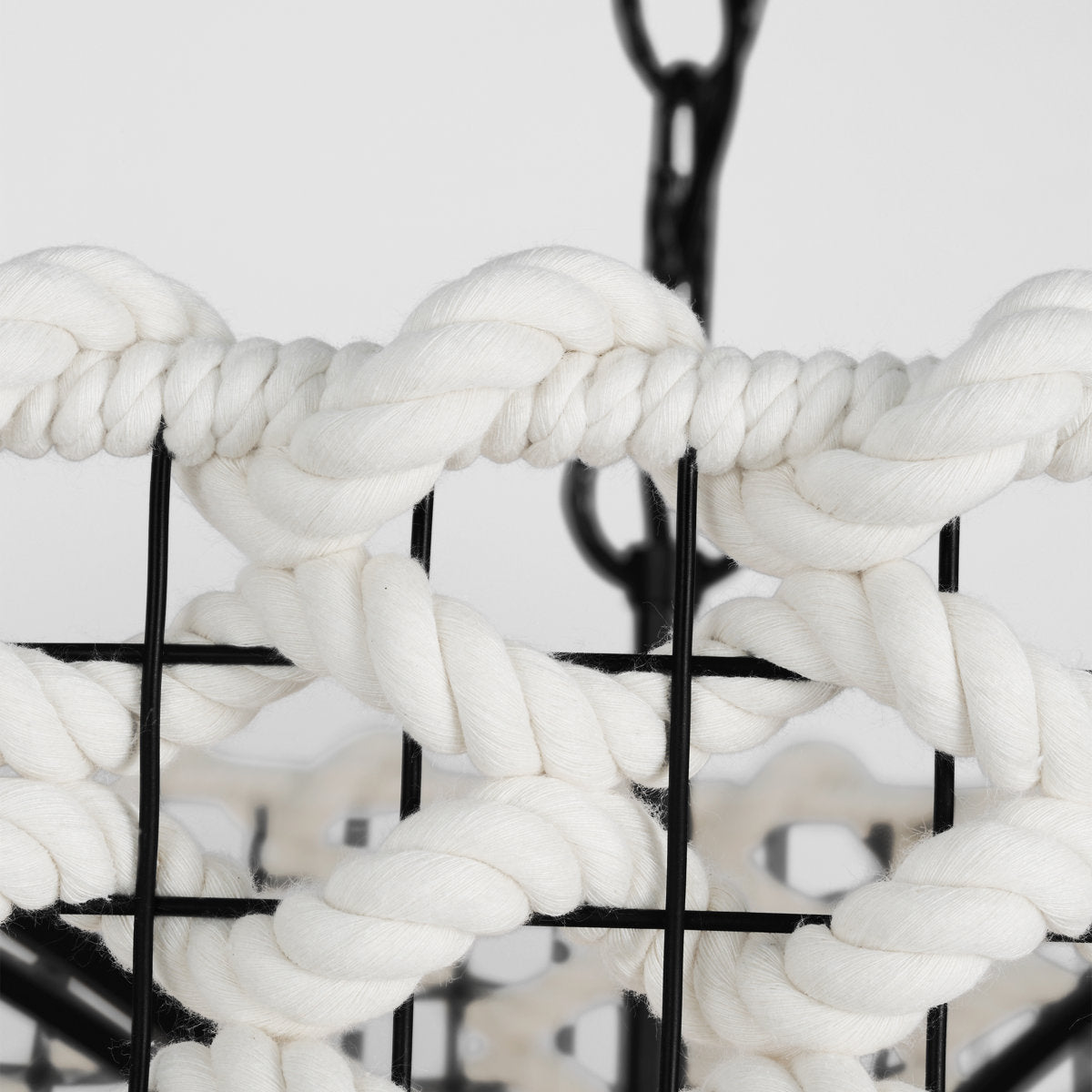 Catania 40" Hanging Shade With Cream Woven Rope