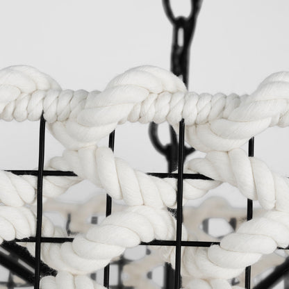 Catania 40" Hanging Shade With Cream Woven Rope