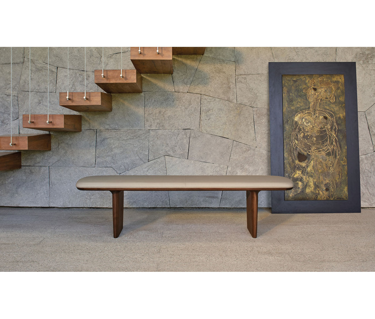Catia Leather Bench